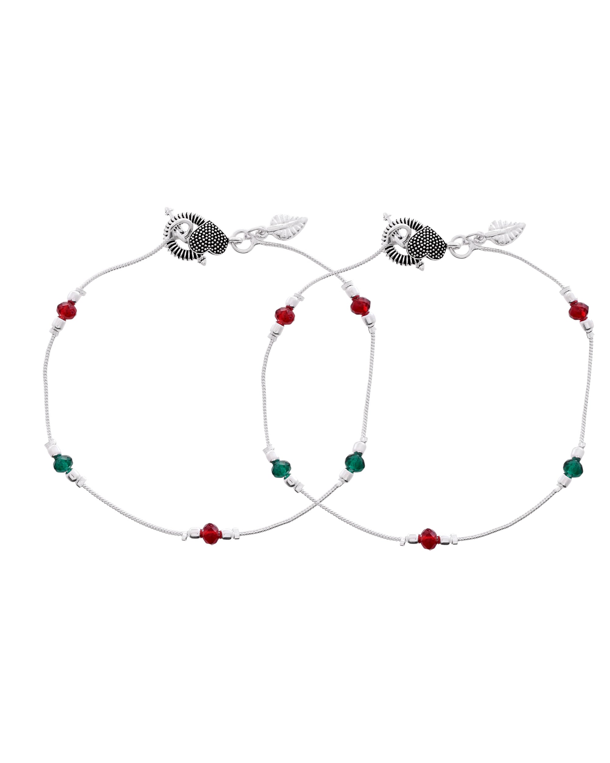 Jewels Nest Elegant Sterling Silver Designer Anklet – Adjustable & Trendy - Distacart