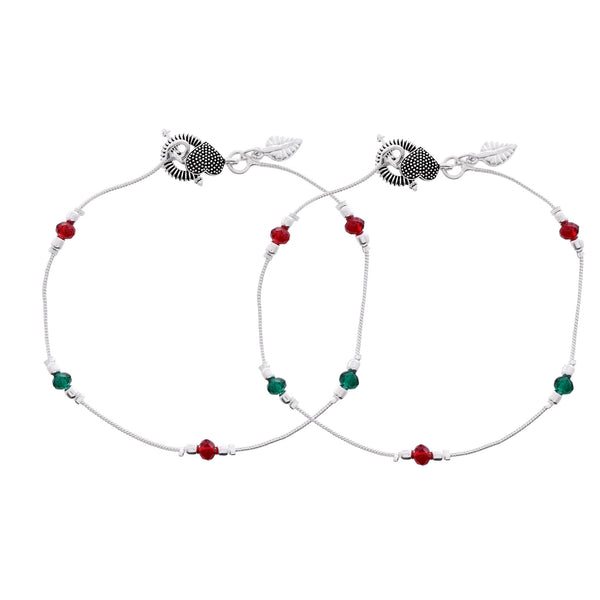 Jewels Nest Elegant Sterling Silver Designer Anklet – Adjustable & Trendy - Distacart