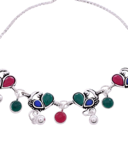 Jewels Nest Stylish Silver-Plated Designer Anklet - Distacart
