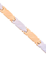 Thumbnail for Jewels Nest Elegant Two-Tone Gold & Silver Bracelet - Distacart
