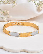 Thumbnail for Jewels Nest Elegant Two-Tone Gold & Silver Bracelet - Distacart
