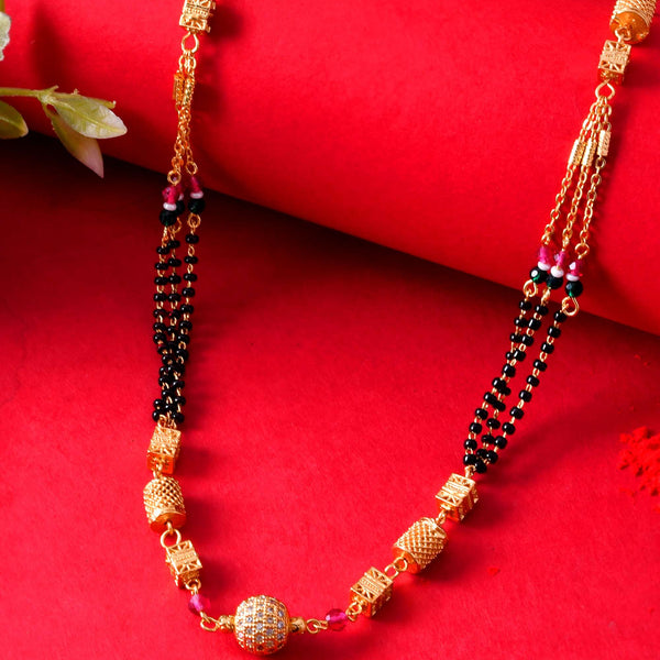 Jewels Nest Heavy Look Mangalsutra with Designer Pendant and Multi Bead Chains