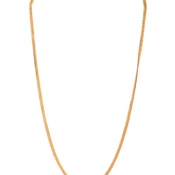 Jewels Nest Lightweight Gold-Toned Flat Chain for Everyday Style