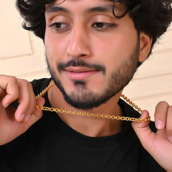 Jewels Nest Golden Rope-Link Chain for Men & Women – Trendy & Timeless