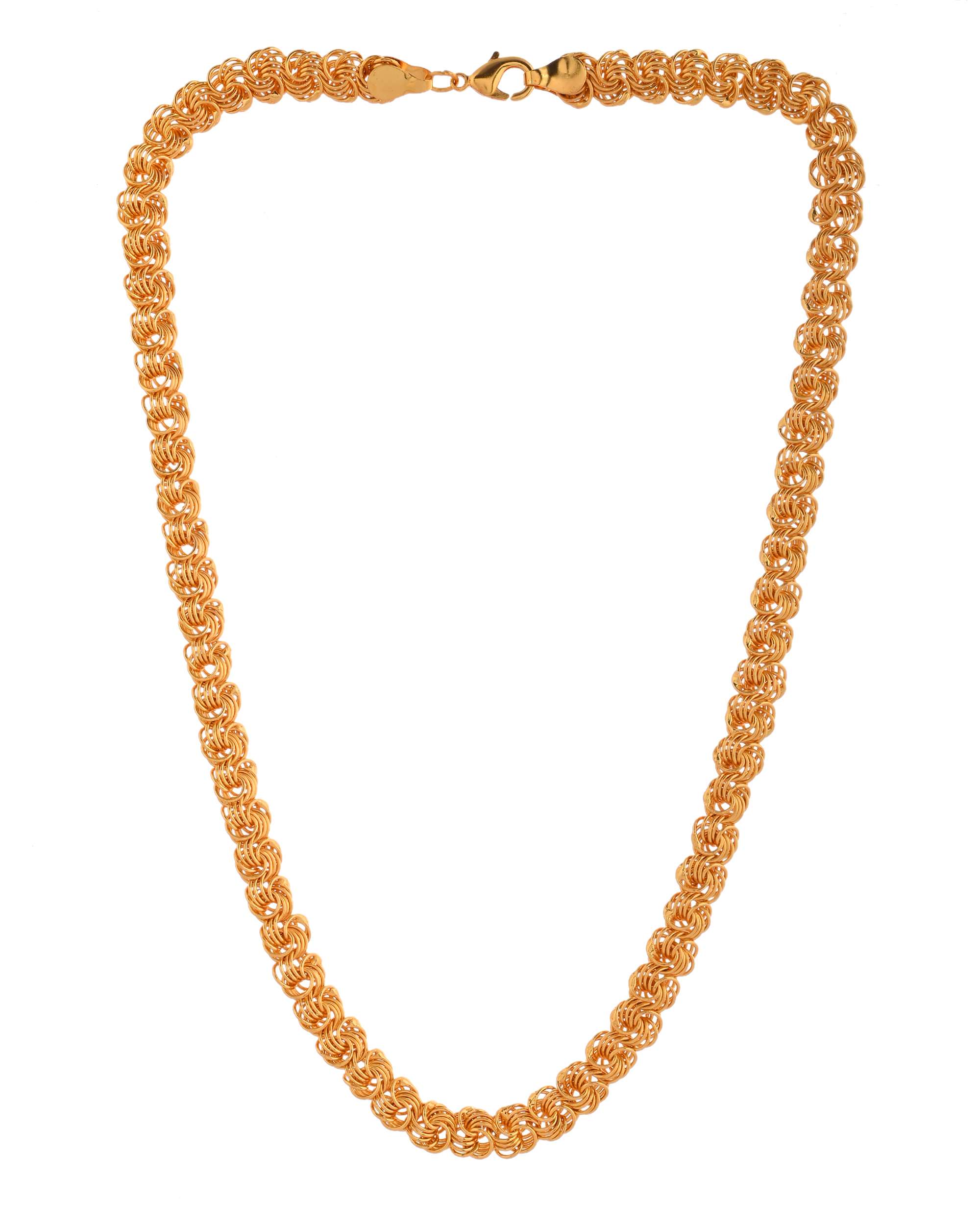 Jewels Nest Designer Spiral Knot Gold Chain – Heavy & Elegant