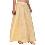 Thumbnail for Asmaani Beige Color Golden Zari Work Maxi Skirt