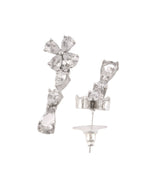 Thumbnail for Jewels Nest Classic Diamond-Style Floral Necklace Set With Drop Earrings - Distacart