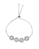Thumbnail for Jewels Nest Mint Green Stone Diamond-Style Adjustable Bracelet For Women - Distacart