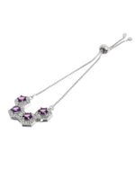 Thumbnail for Jewels Nest Purple Stone Diamond-Style Adjustable Bracelet - Distacart
