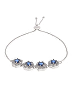Thumbnail for Jewels Nest Blue Stone Diamond-Style Adjustable Bracelet - Distacart