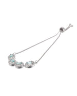 Thumbnail for Jewels Nest Mint Green Oval Stone Diamond-Style Adjustable Bracelet - Distacart