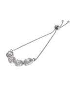 Thumbnail for Jewels Nest Classic Oval White Stone Diamond-Style Adjustable Bracelet - Distacart