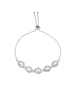Thumbnail for Jewels Nest White Teardrop Diamond-Style Adjustable Bracelet - Distacart