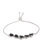 Thumbnail for Jewels Nest Classic Black Teardrop Stone Adjustable Bracelet - Distacart