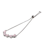 Thumbnail for Jewels Nest Pink Heart Stone Adjustable Bracelet For Women - Distacart