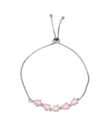 Thumbnail for Jewels Nest Pink Heart Stone Adjustable Bracelet For Women - Distacart