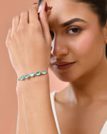 Thumbnail for Jewels Nest Mint Green Stone Adjustable Bracelet For Women - Distacart