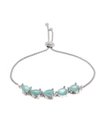 Thumbnail for Jewels Nest Mint Green Stone Adjustable Bracelet For Women - Distacart