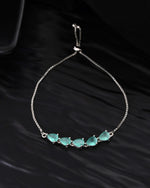 Thumbnail for Jewels Nest Mint Green Stone Adjustable Bracelet For Women - Distacart