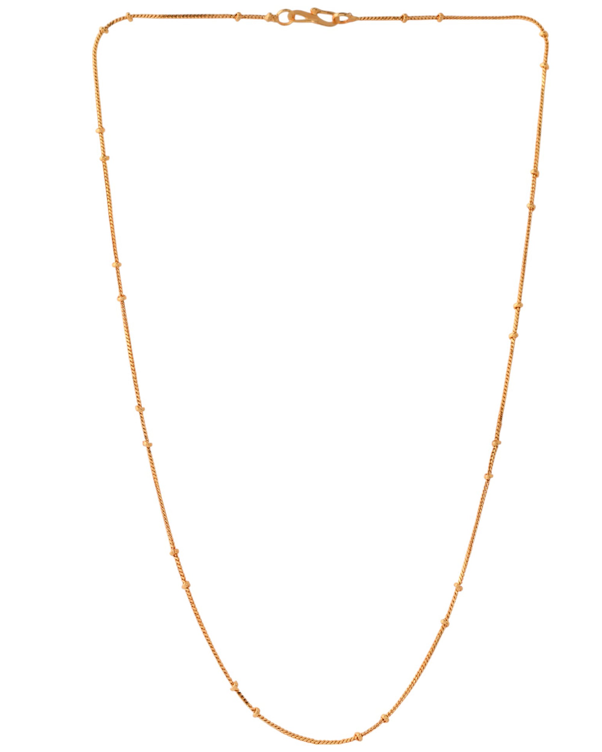 Jewels Nest Elegant Gold-Polished Twisted Rope Chain – Premium Brass Jewelry - Distacart