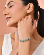 Thumbnail for Jewels Nest Green Halo Crystal Adjustable Bracelet For Women - Distacart