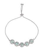 Thumbnail for Jewels Nest Green Halo Crystal Adjustable Bracelet For Women - Distacart