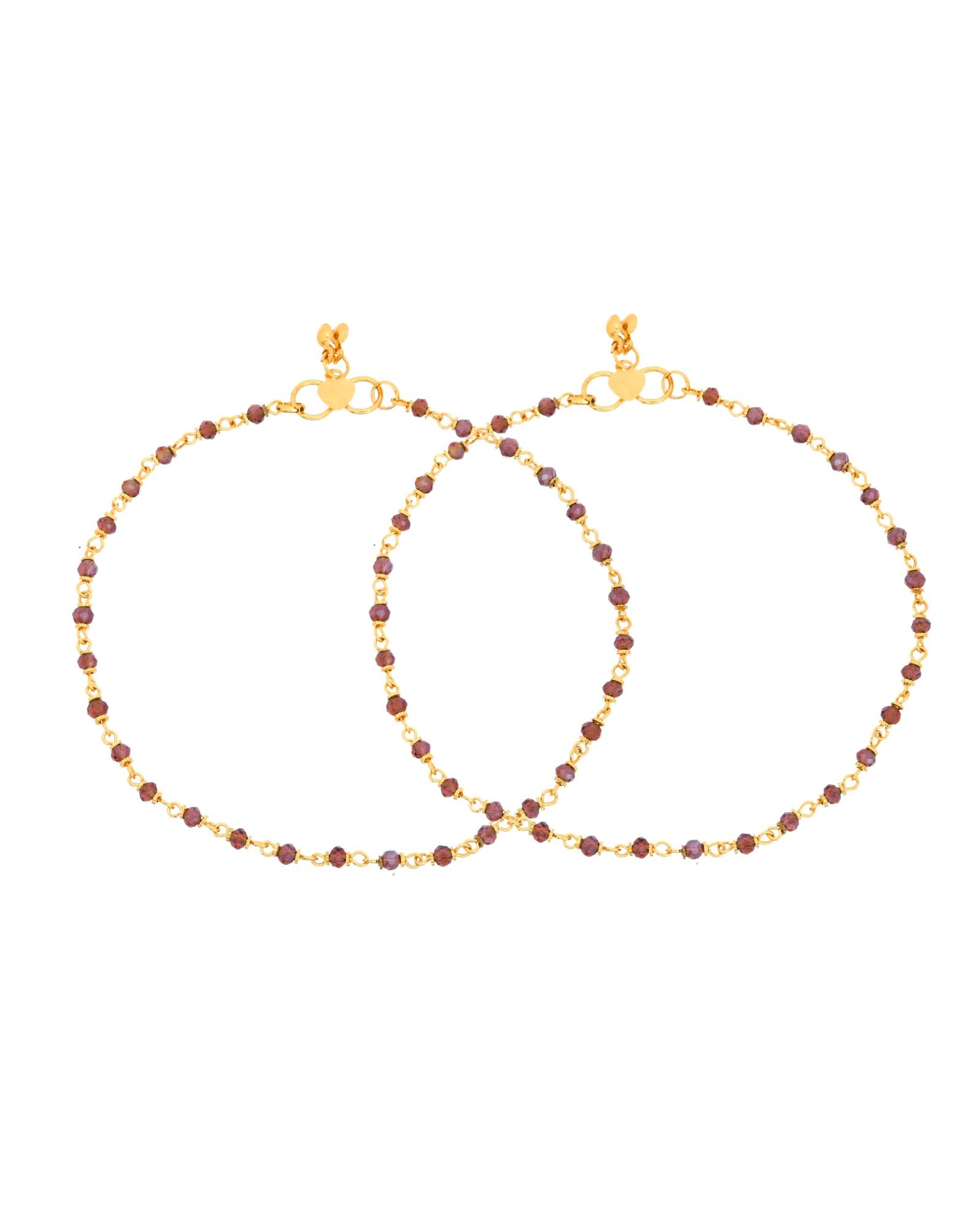 Jewels Nest Gold Tone Beaded Anklet For Women - Distacart