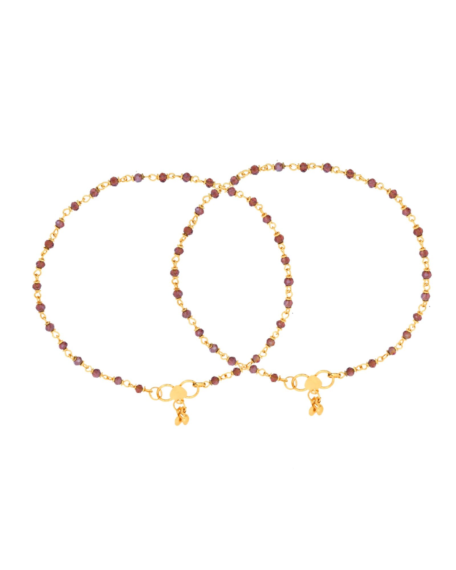 Jewels Nest Gold Tone Beaded Anklet For Women - Distacart