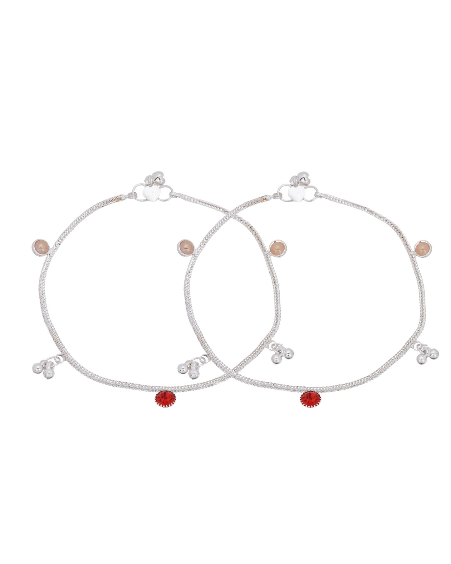 Jewels Nest Silver Charm Anklet For Women - Distacart