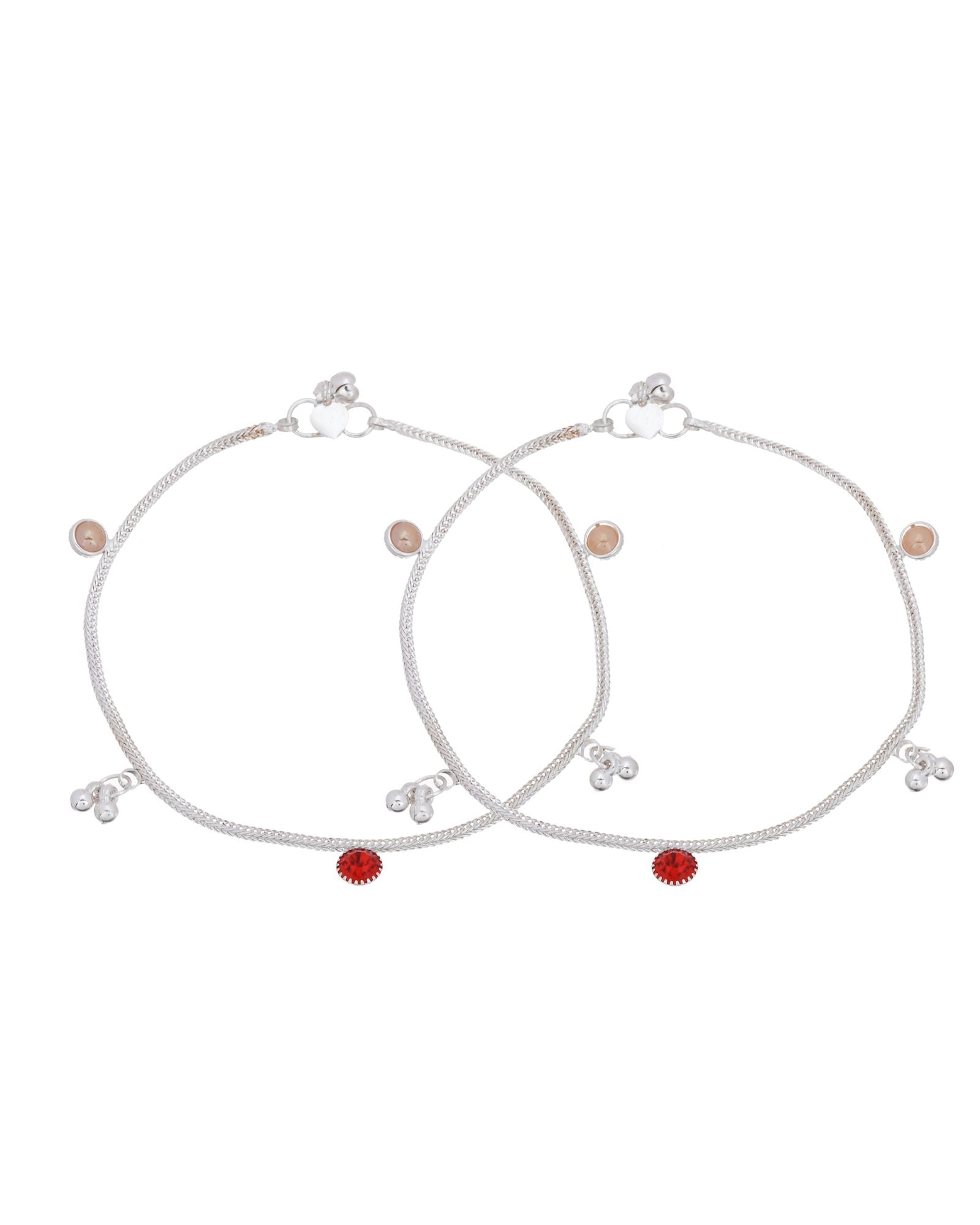 Jewels Nest Silver Charm Anklet For Women - Distacart