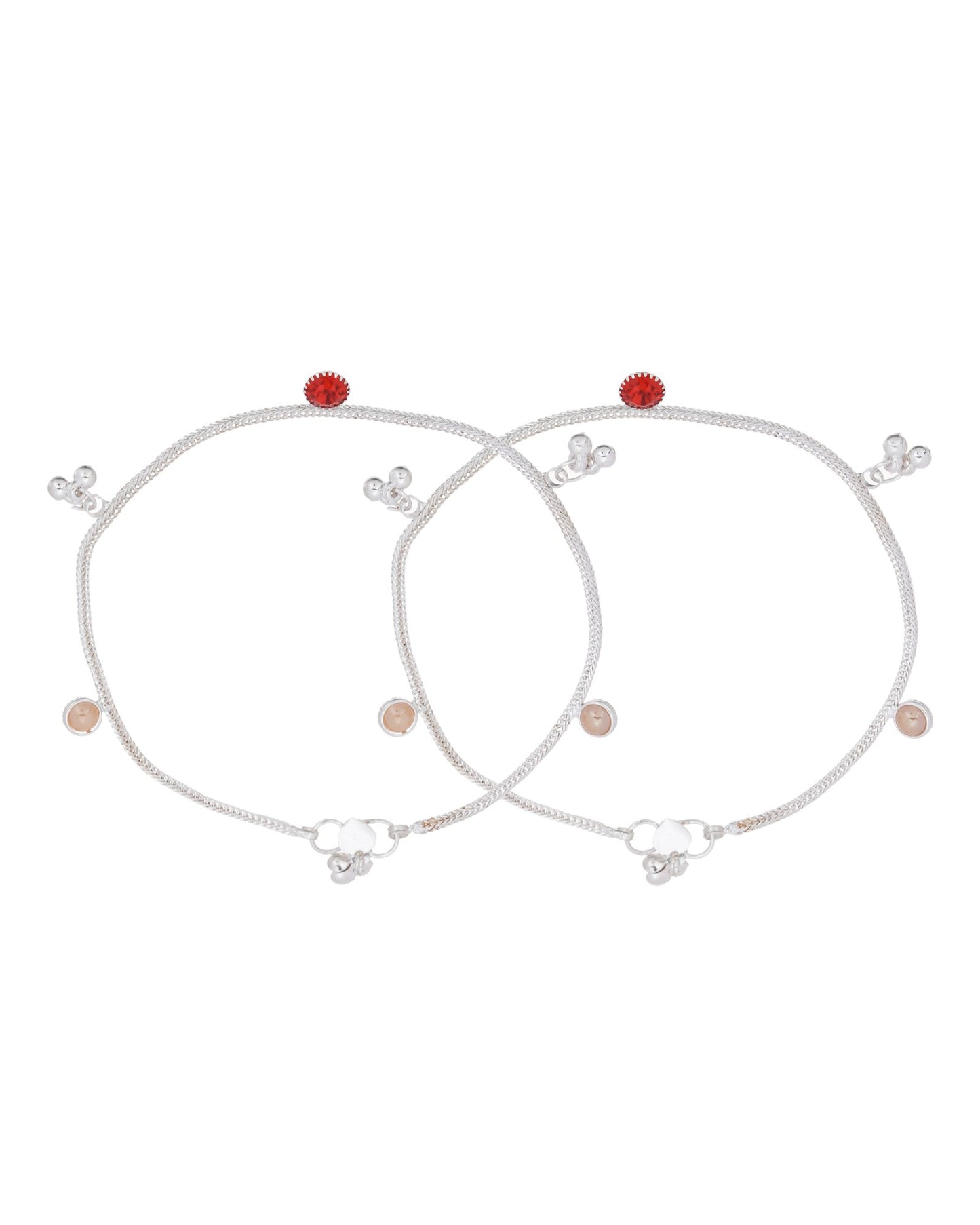 Jewels Nest Silver Charm Anklet For Women - Distacart