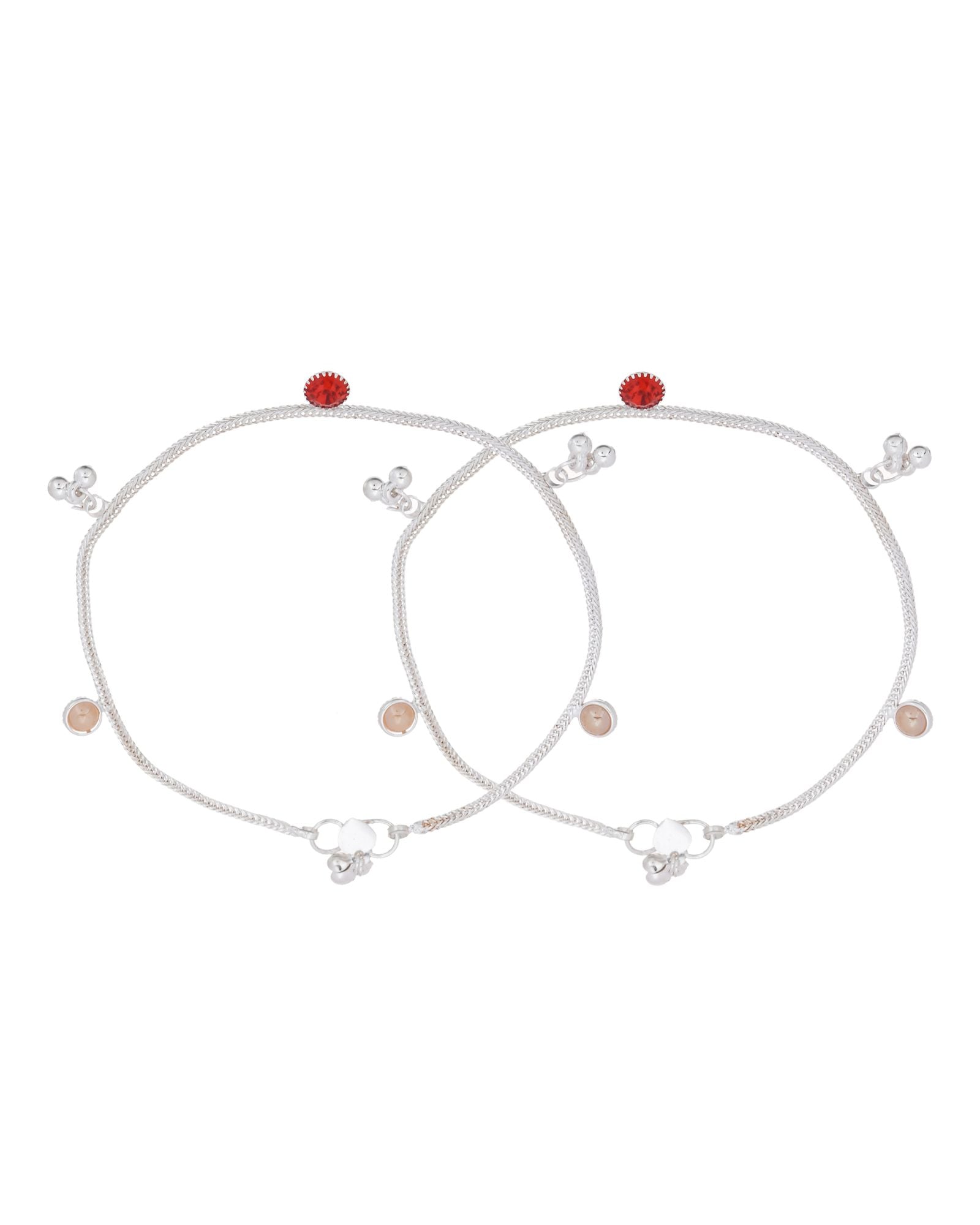 Jewels Nest Silver Charm Anklet For Women - Distacart