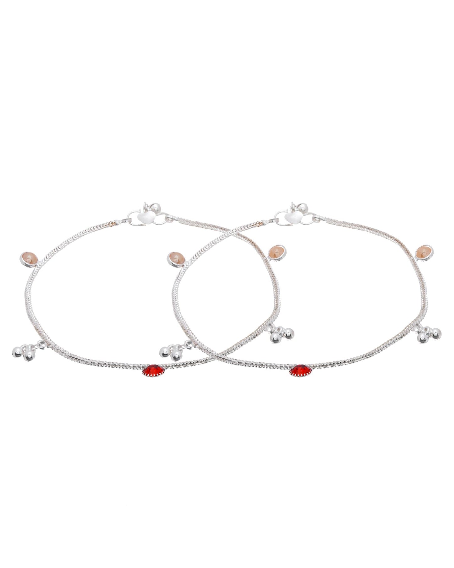 Jewels Nest Silver Charm Anklet For Women - Distacart