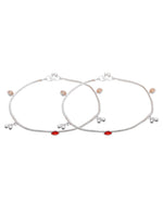Thumbnail for Jewels Nest Silver Charm Anklet For Women - Distacart