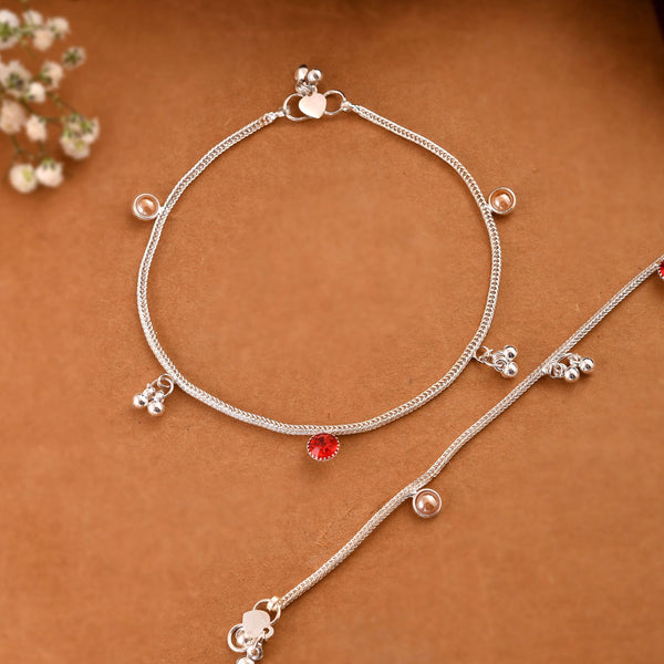 Jewels Nest Silver Charm Anklet For Women - Distacart