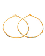 Thumbnail for Jewels Nest Gold Plated Multicolor Stone Chain Anklet For Women - Distacart