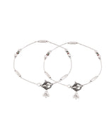 Thumbnail for Jewels Nest Silver Plated Minimal Charm Adjustable Anklet For Women - Distacart