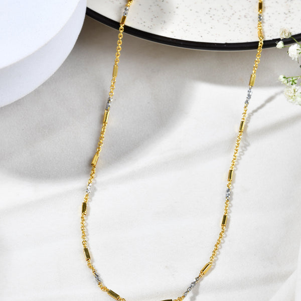 Jewels Nest Elegant Gold-Tone Dual-Tone Textured Chain for Men & Women - Distacart