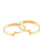 Thumbnail for Jewels Nest Gold-Toned Crystal Studded Openable Bangles For Women - Distacart
