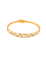 Thumbnail for Jewels Nest Gold-Plated Crystal Studded Adjustable Bangle Set For Women - Distacart