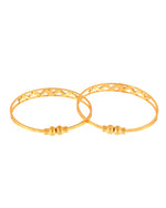 Thumbnail for Jewels Nest Gold-Plated Crystal Studded Adjustable Bangle Set For Women - Distacart