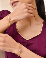 Thumbnail for Jewels Nest Gold Plated Heart Charm Bangles Set For Women – Daily & Party Wear - Distacart