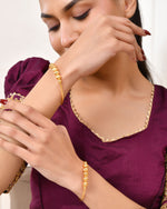Thumbnail for Jewels Nest Gold Plated Beaded Design Bangles Set For Women – Daily Wear - Distacart