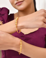 Thumbnail for Jewels Nest Gold Plated Beaded Design Bangles Set For Women – Daily Wear - Distacart