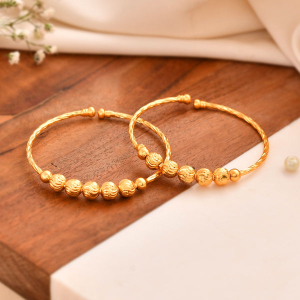 Jewels Nest Gold Plated Beaded Design Bangles Set For Women – Daily Wear - Distacart