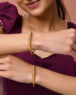 Thumbnail for Jewels Nest Gold Plated Beaded Bangles Set For Women – Traditional Daily Wear - Distacart