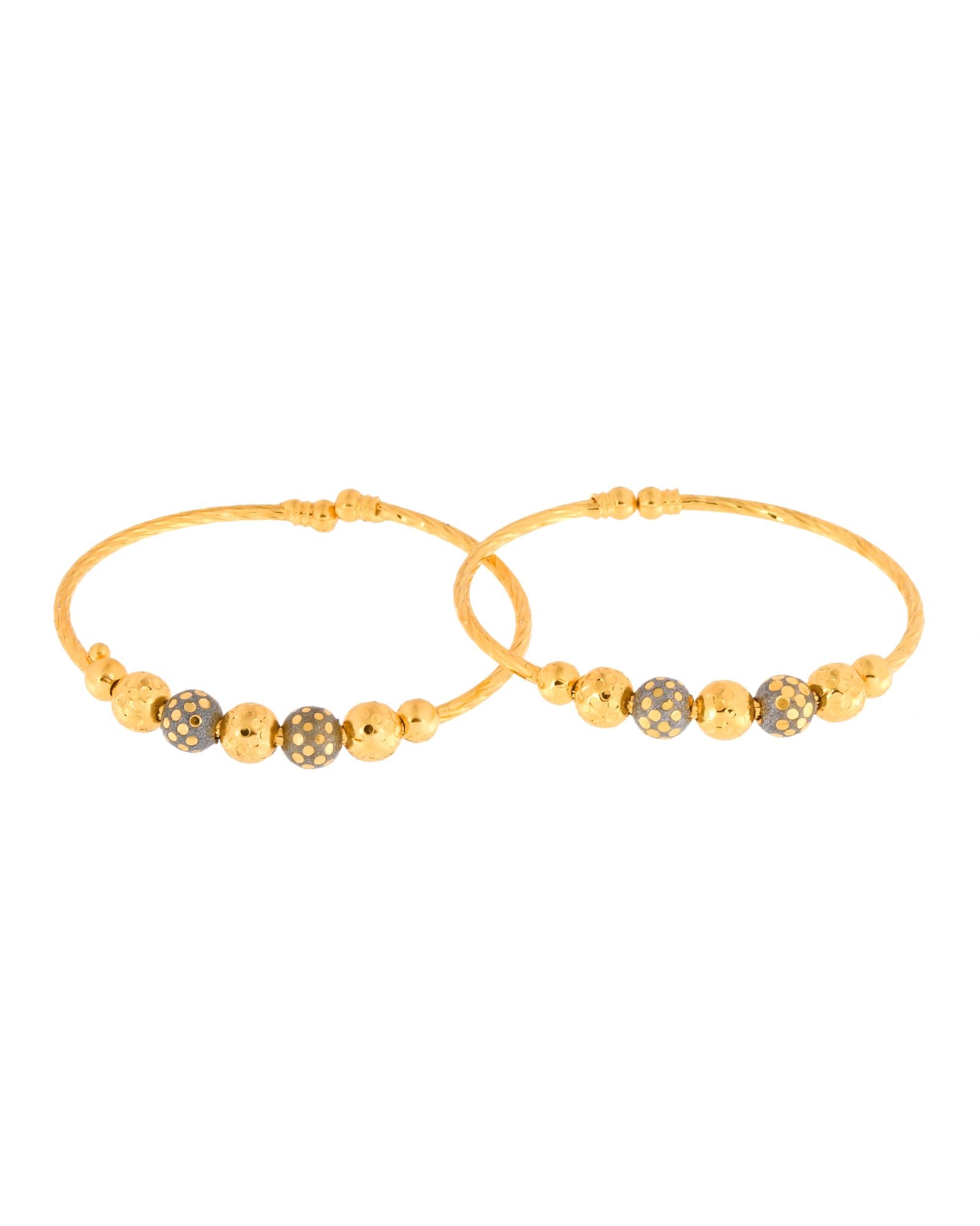 Jewels Nest Gold Plated Beaded Bangles Set For Women – Traditional Daily Wear - Distacart