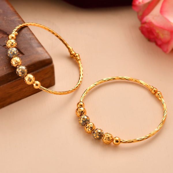 Jewels Nest Gold Plated Beaded Bangles Set For Women – Traditional Daily Wear - Distacart
