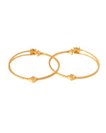 Thumbnail for Jewels Nest Gold Plated Floral Stone Bangles Set For Women – Traditional Festive Jewellery - Distacart