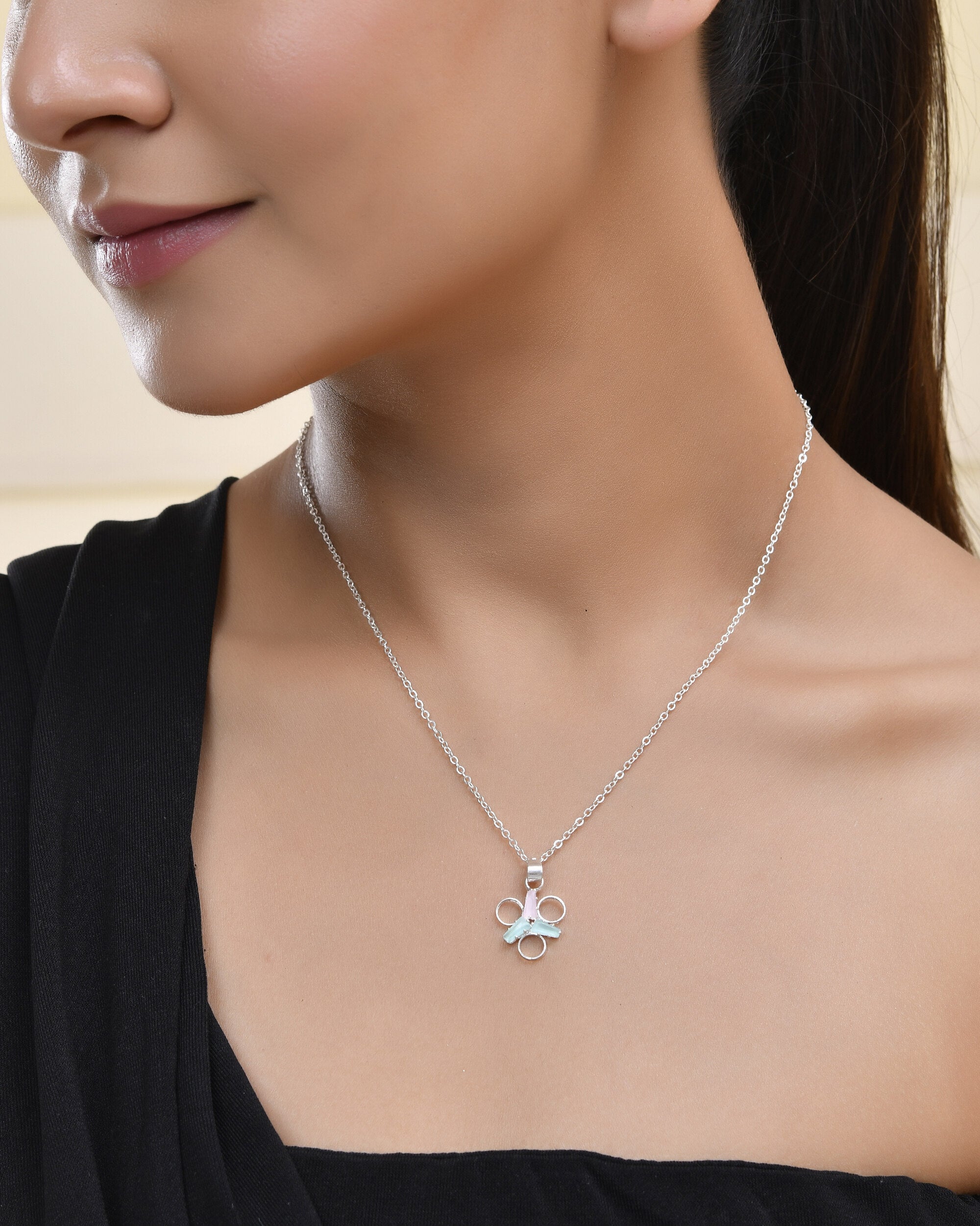 Jewels Nest Elegant Silver-Tone Butterfly Pendant Chain for Women & Girls - Distacart